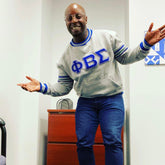 Phi Beta Sigma grey chenille Crewneck sweatshirt